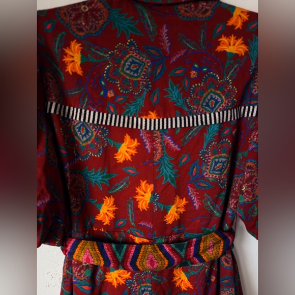 FARM RIO ANTHROPOLOGY Floral Red ROMPER - Picture 13 of 16